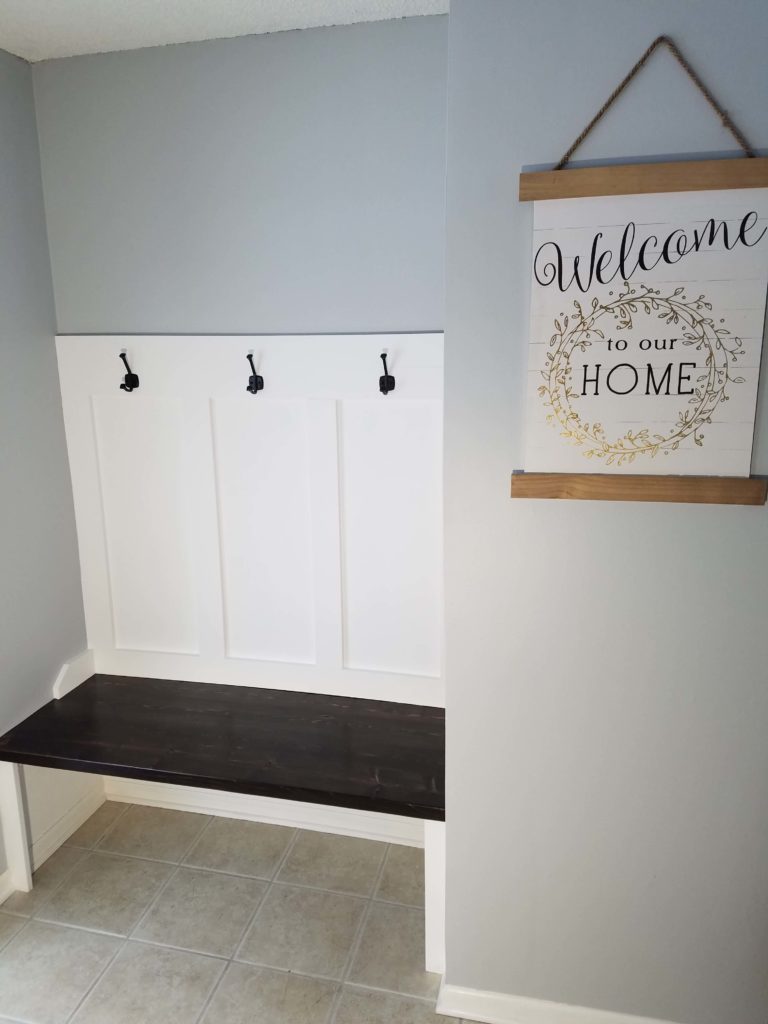 This Beautiful DIY Entryway Bench Project is so easy you have to try it.
