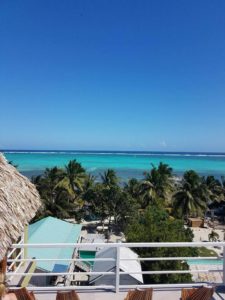 We used AirBnB to rent this beautiful condo overlooking the beach in San Pedro Belize 