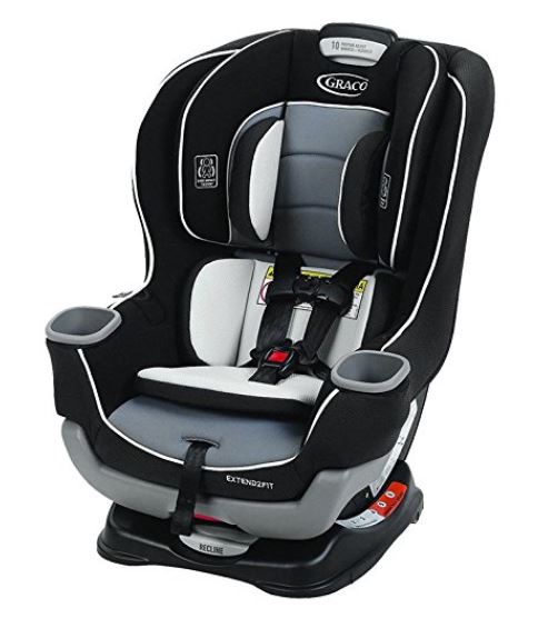 Coming in highly rated on the list of car seat recommendations, the Graco Extend2Fit is an excellent choice. This is an affordable car seat that will fit your family budget!