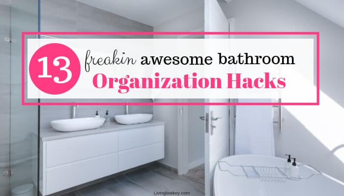 The best bathroom organization ideas for this nice white bathroom.