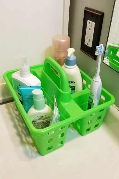 Sharing a Bathroom with Kids  Kids bathroom storage, Dollar tree