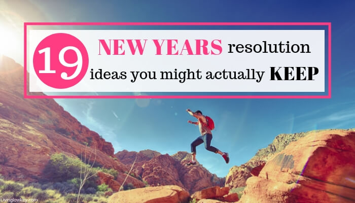 Person jumping over rocks because they are so excited for their New Years resolution ideas.