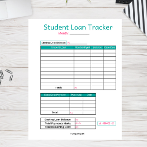 It's time to start paying off your student loans! Use this tracker to make it really simple.