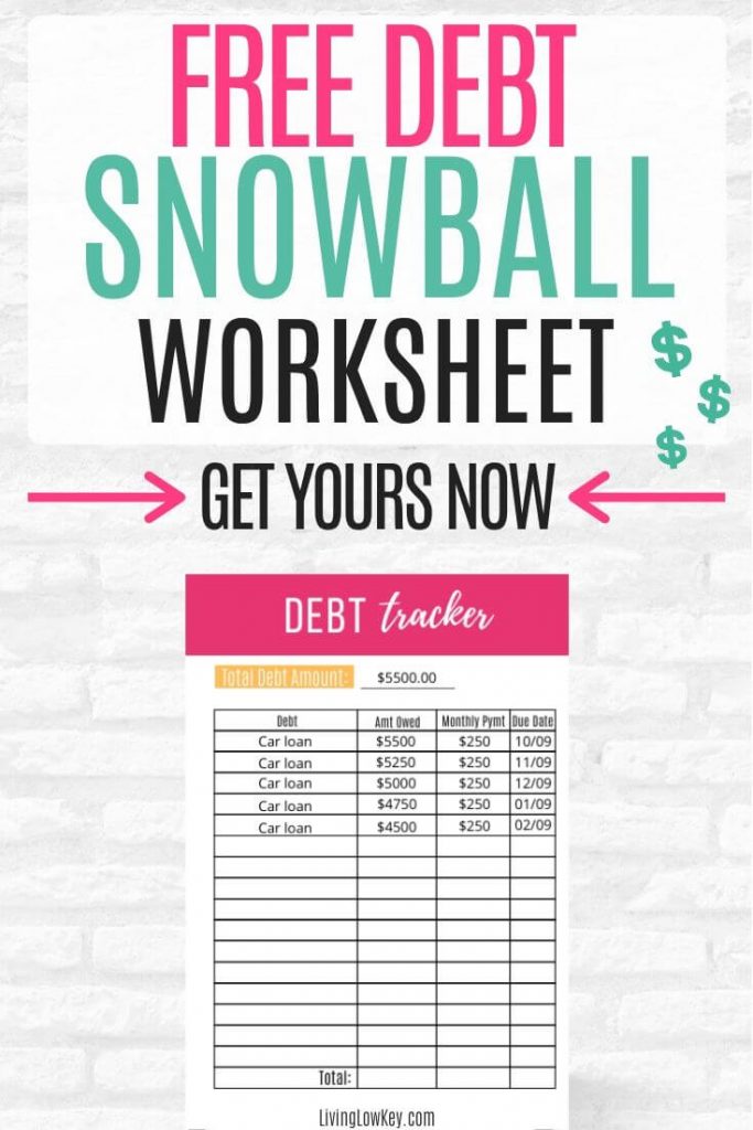 Debt payoff planner printable