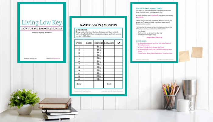 How To Save $1000 In 3 Months With This Simple Money Saving Chart