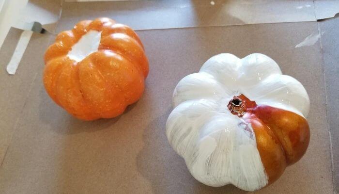 Dollar Store Pumpkins with White Wax and Rub N Buff - DIY Beautify -  Creating Beauty at Home