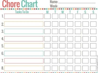 free editable chore chart printables