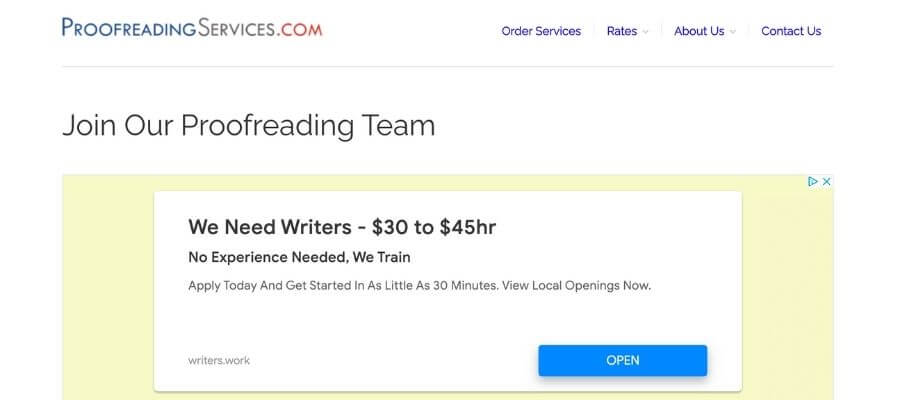 Proofreading side hustle
