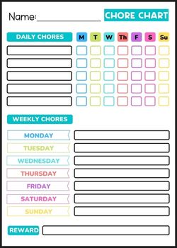 free printable reward chart template