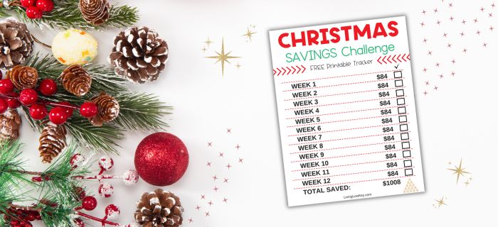 12 week christmas savings challenge