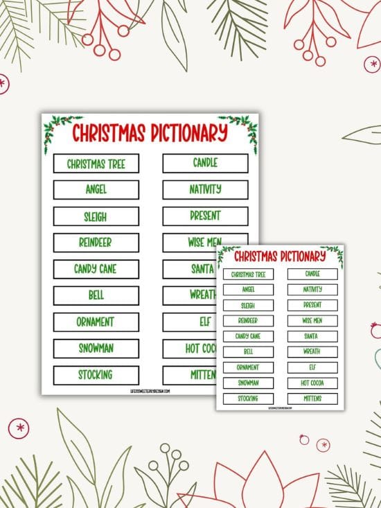 christmas game pictionary